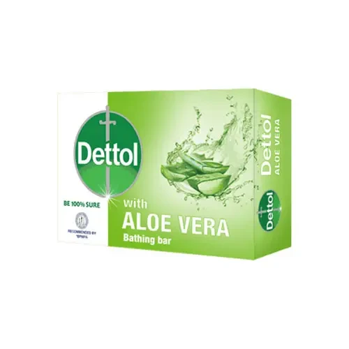Dettol Soap Aloe Vera 75gm Bathing Bar, Soap with Aloe Vera Extract