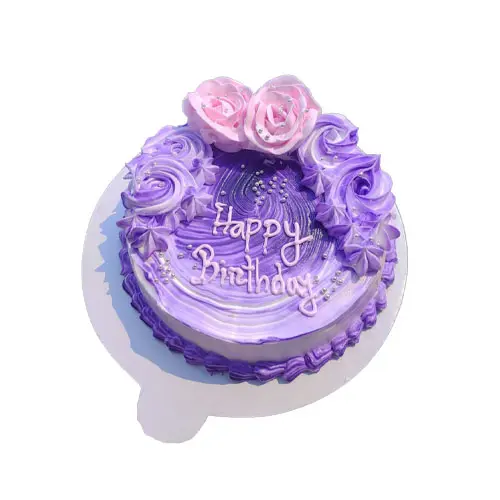 Beautiful Round Shape Purple Cake