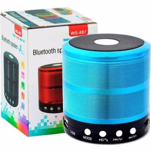 WS 887 Wireless Bluetooth Speaker TF, USB, FM, AUX Portable Music Mini Speaker -