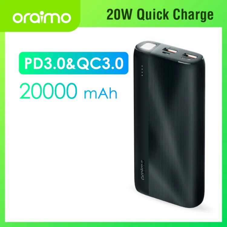 Oraimo - OPB-P204DQ - Traveler 4 Pro - 20W - PD3.0 QC3.0 Quick Charge - 20000mAh